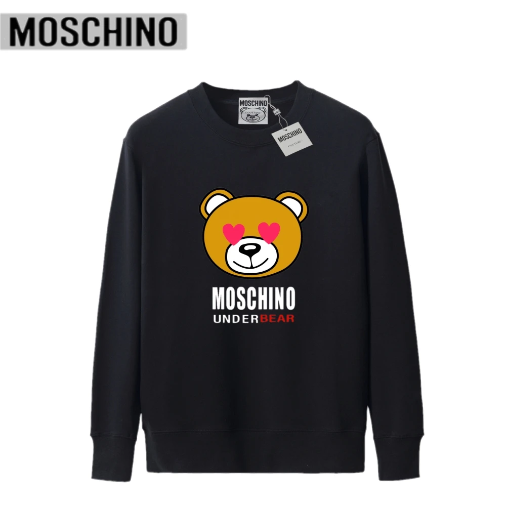 

2020 Autumn Cotton Moschino Women Men Hoodies Cartoon Sleeping Bear Print Cotton Sweatshirts Pullovers With Brand Label