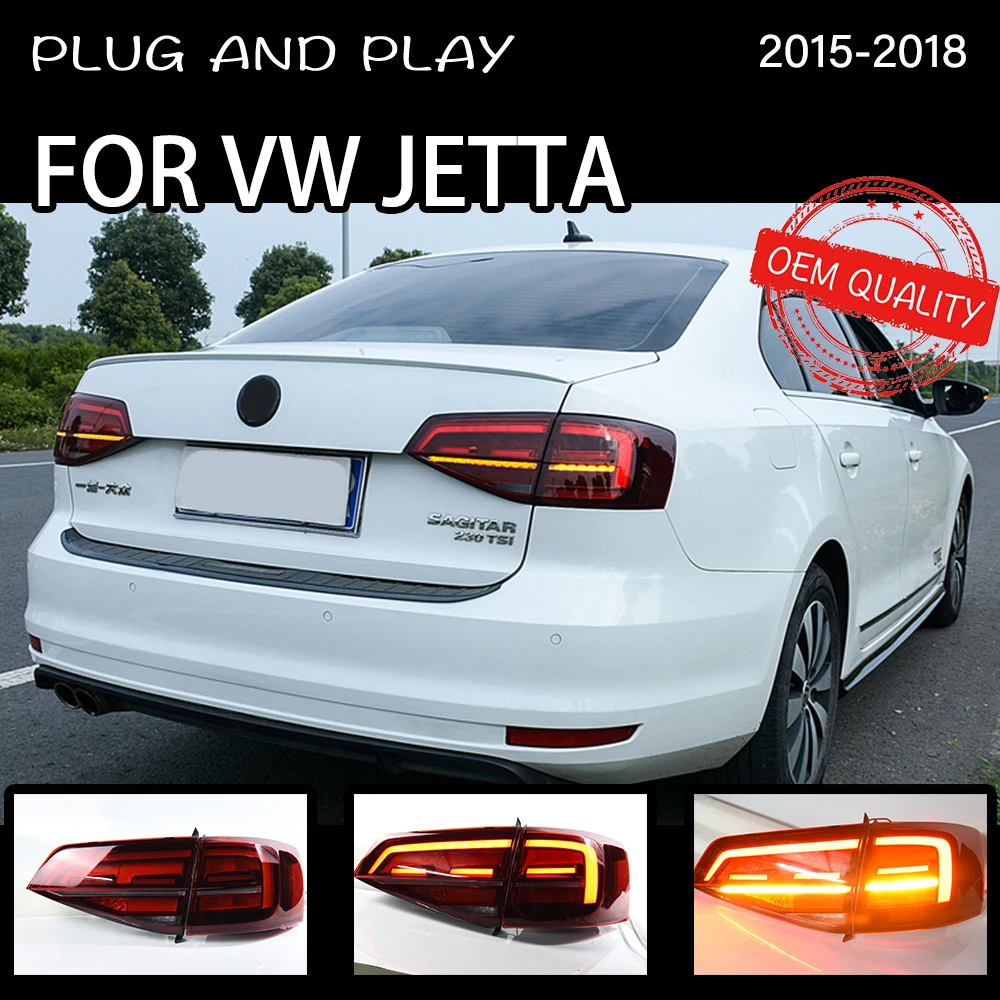 Tail Light For  VW Jetta MK6 2015-2018  Rear Lamp LED Lights Car Accessories Jetta Taillights