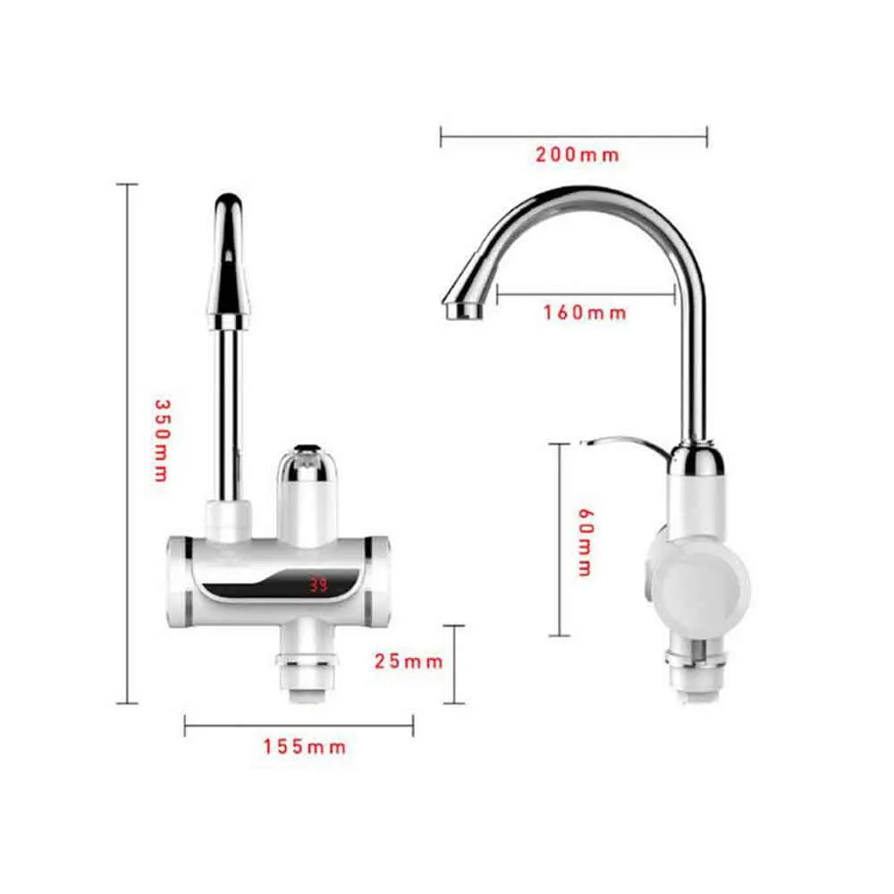 Мгновенный Электрический кран для горячей воды ванная комната кухня быстрый