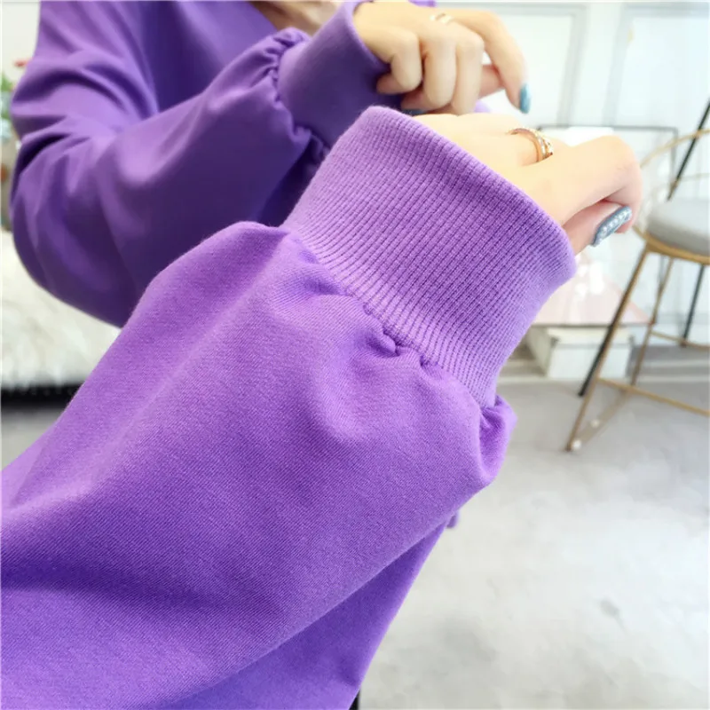 Женские толстовки с капюшоном осенняя новинка корейский стиль большие размеры