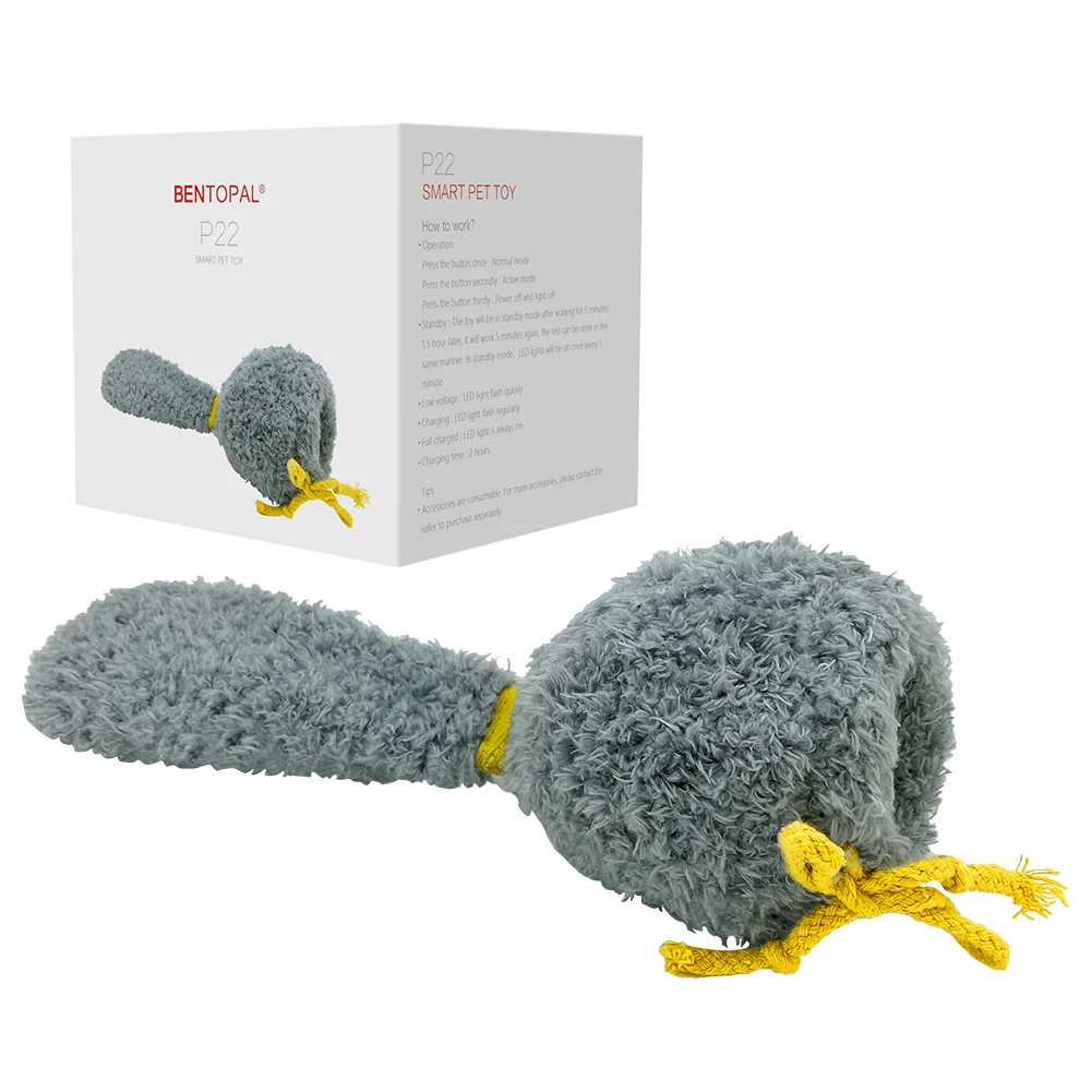

BENTOPAL --Smart Electric Interactive Plush Dog Toys for Medium Large Small Dogs, Motion Activated Durable Squeaky Dog Chew Toys