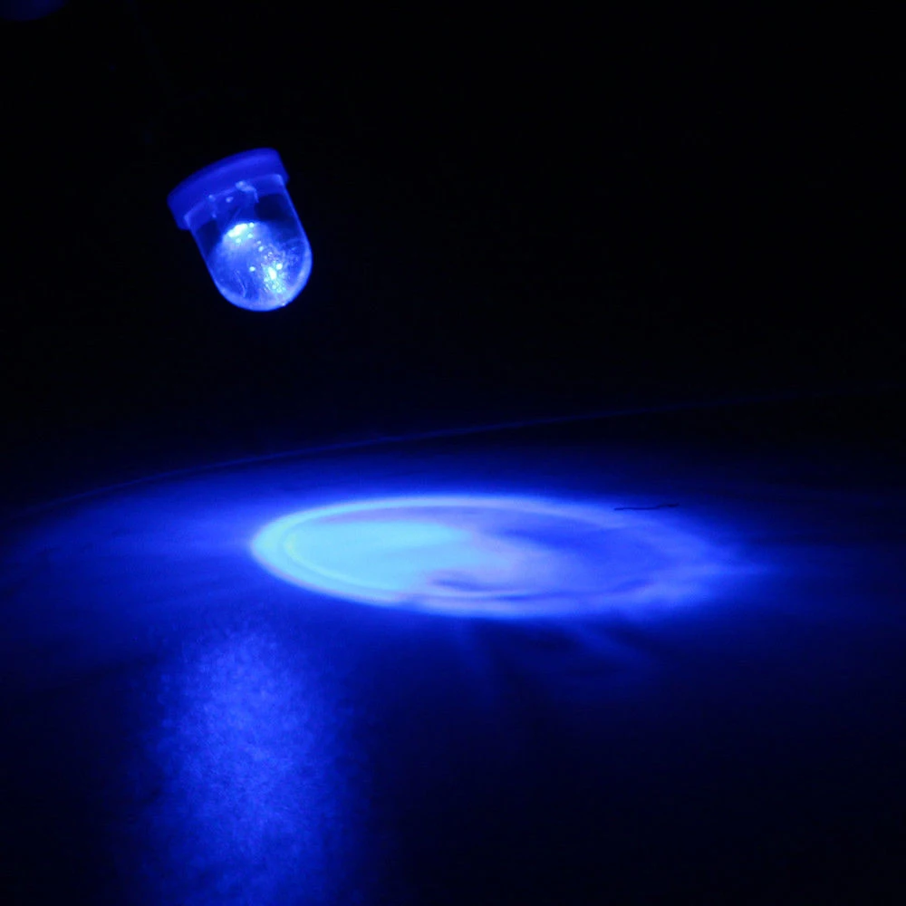 100 шт. белая автомобильная светодиодная лампочка освещения приборов T11 T4W BA9S 1SMD 8000K