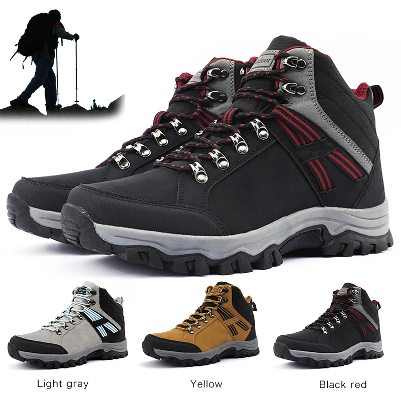 

Уличная походная обувь, мужские водонепроницаемые походные ботинки, Рабочая обувь для лесного массива, треккинговые ботинки, нескользящая ...