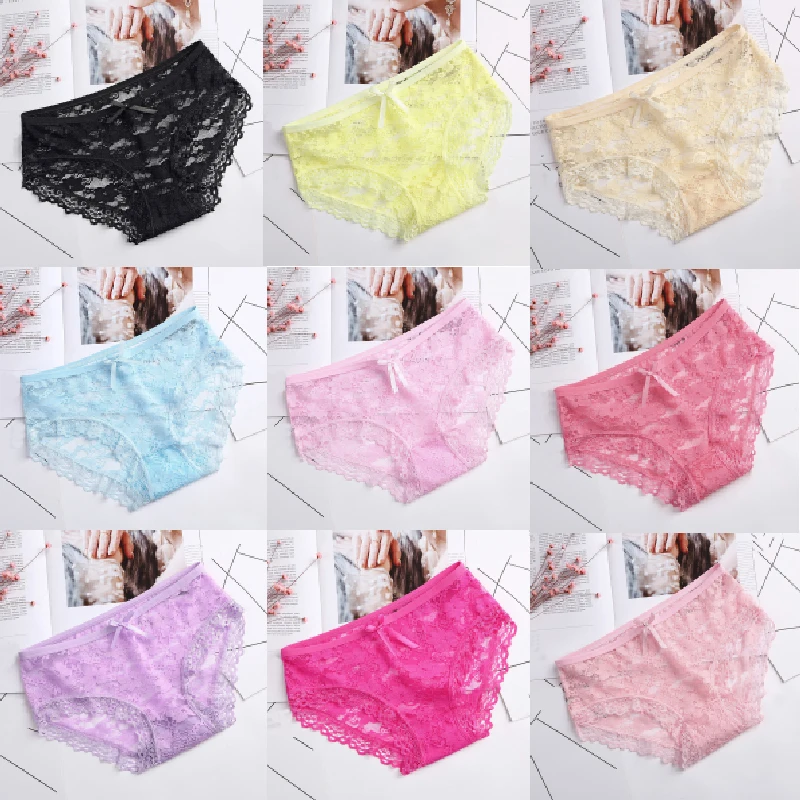 Модные женские прозрачные трусики кружевные мягкие трусы сексуальное нижнее