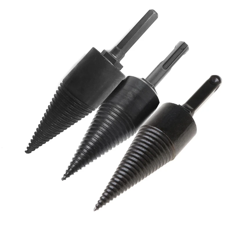 

1pc Firewood Machine Drill Wood Cone Reamer Punch Driver Drill Bit Split Drilling Tools