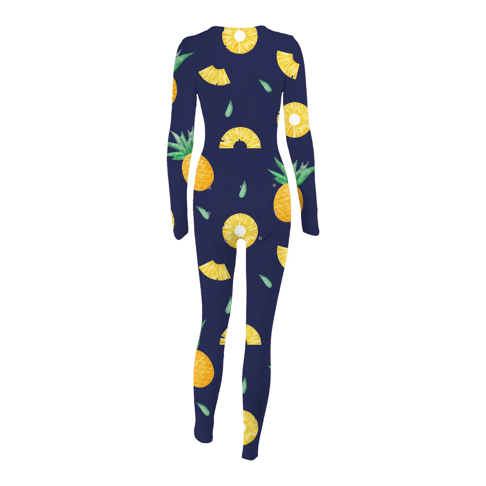 

Women's Button-down Print Functional Buttoned Flap Adults Jumpsuit Fashion trendy comfortable pajamas new