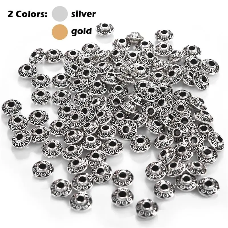 Бусины разделители из сплава тибетские серебряные бусины 50 шт./лот для