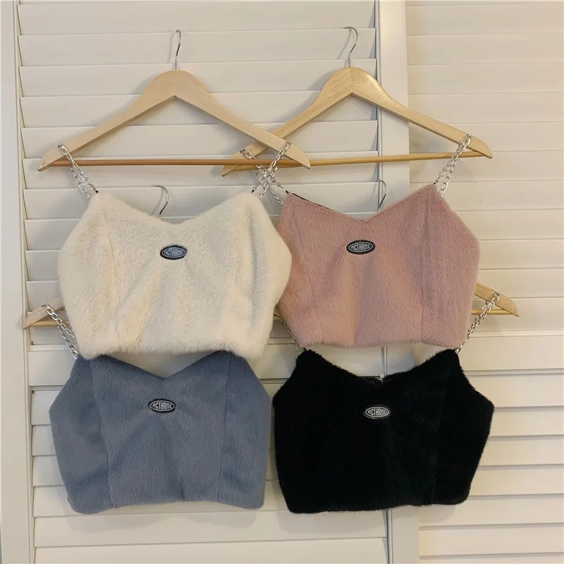 Майка женская без рукавов модный клубный однотонный топ с V образным вырезом и