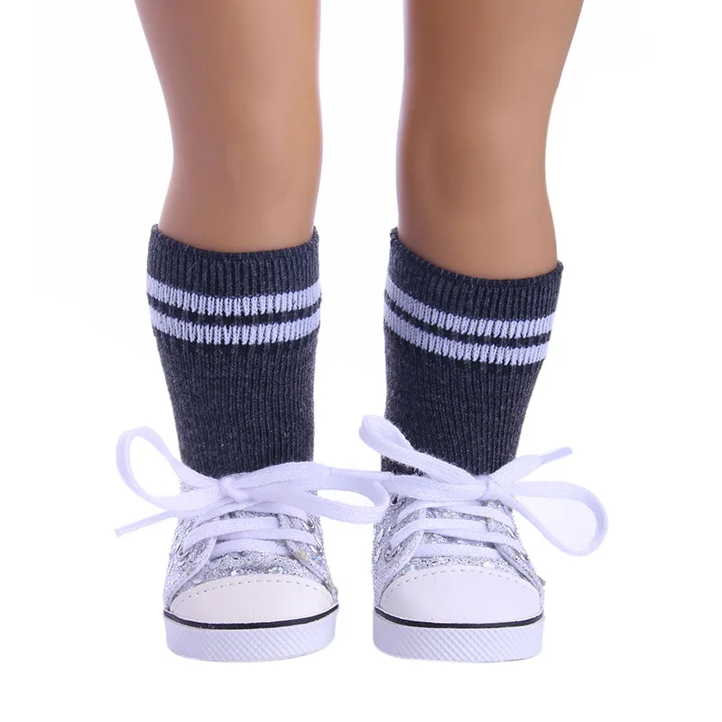 

15 Colors Doll Socks For 18 Inch Girl Doll & New Born Baby 43 cm & 35-42 cm Nenuco,Our Generation,Doll Clothes Accessories