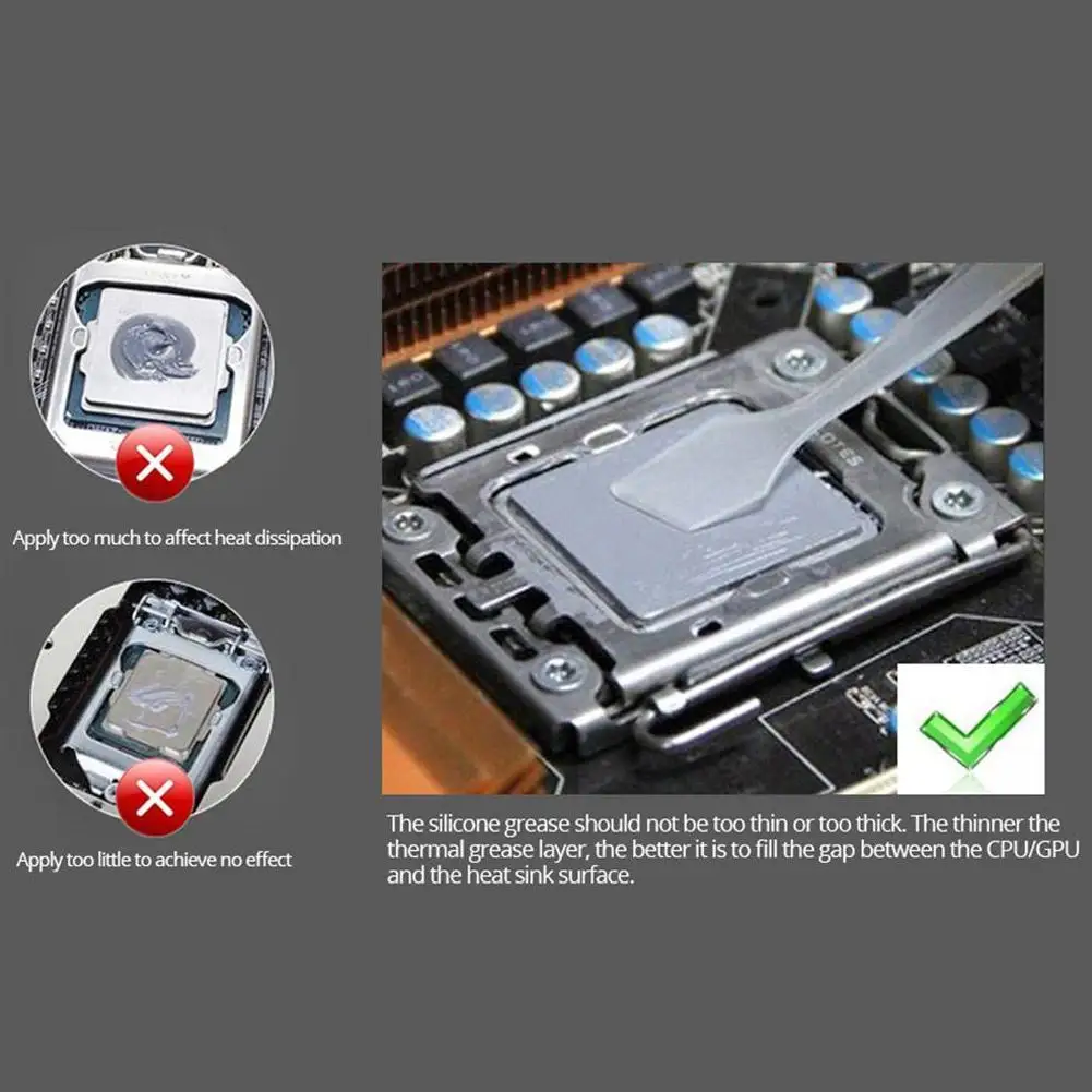 

Silicone Resin Thermal Grease Thermal Grease Heat Sink CPU GPU Chipset Laptop Cooling Syringe Graphics Card Thermal Grease Large