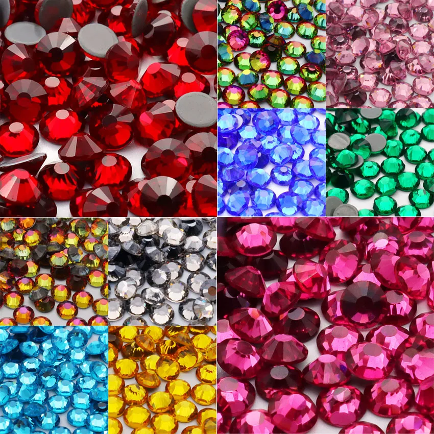 

Stained Glass Crystal Rhinestone Hot Fix Bulk DIY Handmade Art Materials Used To Decorate Clothes Bags Shoes, Mobile Phones