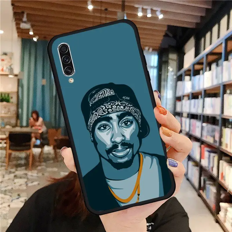 

2Pa ccool star Makaveli Tupac Amaru Shakur Phone Case For Samsung A20 A30 30s A40 A7 2018 J2 J7 prime J4 Plus S5 Note 9 10 Plus