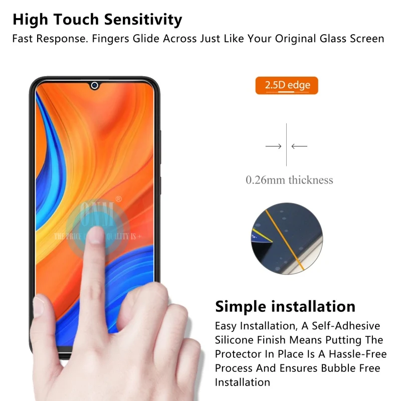 2 шт. закаленное стекло для huawei HONOR Y6S защитная пленка экрана премиум класса |