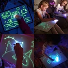 Люминесцентсветильник доска для рисования, 3D Волшебные флуоресцентные светящиеся в темноте, Детские граффити, обучающие игрушки