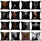 Африканская королева ZENGIA, наволочка, африканская черная женская льняная наволочка, хлопковое украшение, наволочка, домашний декор