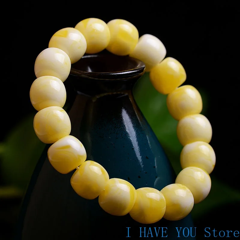 

Natural Beeswax, White Nectar Beads, Old Bracelets, Amber Bracelets, Men's and Women's Ethnic Jewelry.bracelet