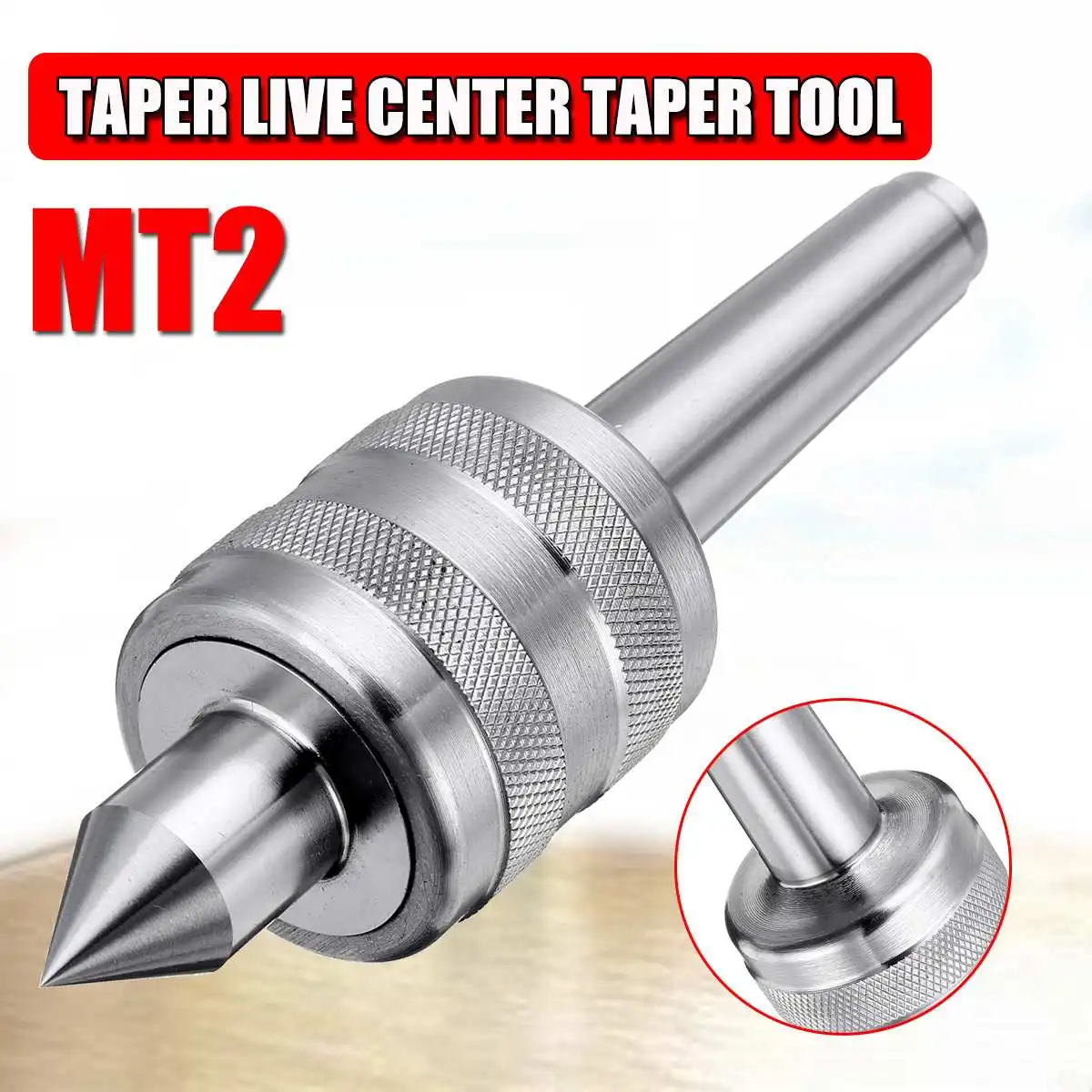 WOLIKE Accuracy Steel Silver MT2 0.001 Lathe Live Center Taper Tool Live Revolving Milling Center Taper Machine Accessories New