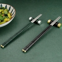 5 pairs fiberglass 18 8 metal chopsticks reusable chopsticks dishwasher safe non slip