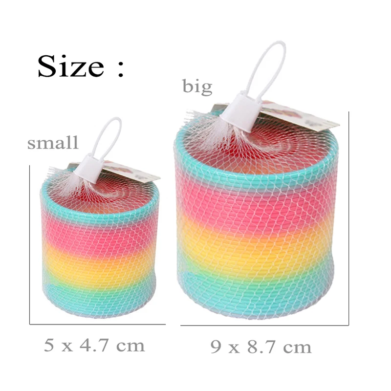 

Rainbow Spring Coil Toys Plastic Folding Spring Coil Sports Game Child Funny Fashion Educational Creative Toys Gift for Children