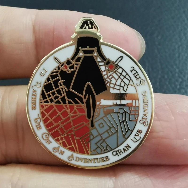 

Я предпочитаю умирать в приключениях, чем живая, стоя, неподвижная брошь, булавки, броши на лацкан, ювелирные аксессуары