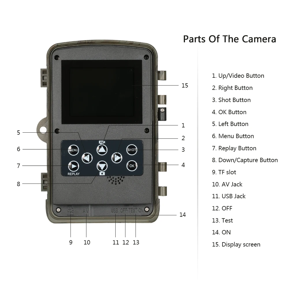 16MP 1080P камера наружная для наблюдения охоты цифровая видеонаблюдения 120 ° Широкий