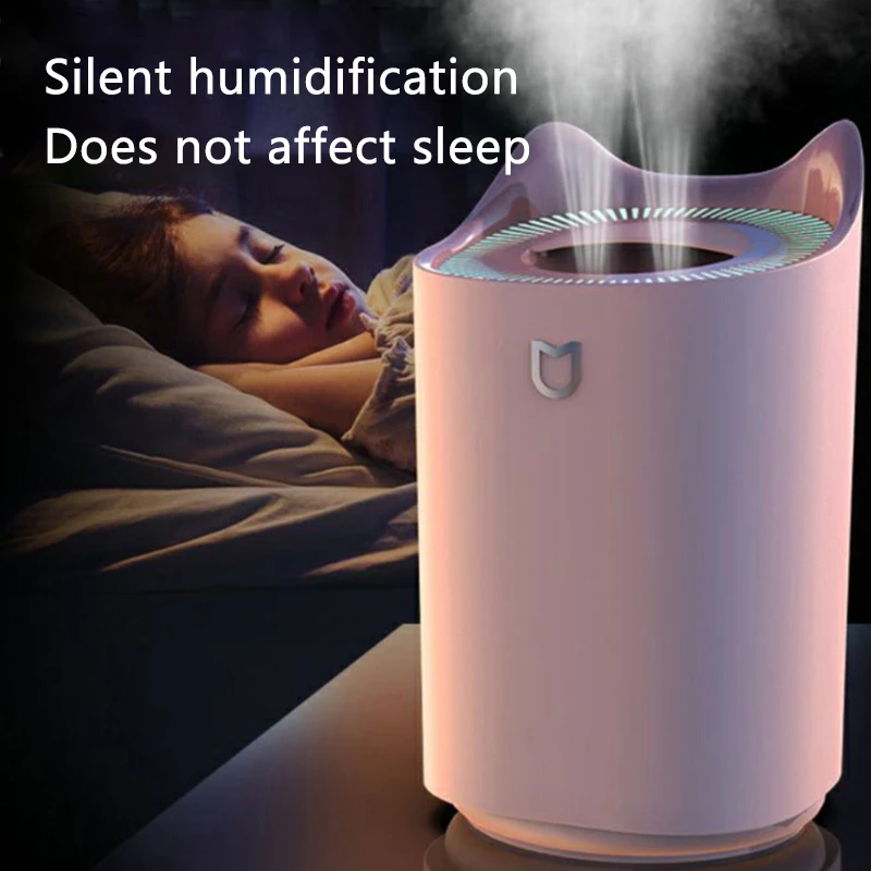 

Air Humidifier 3L Double Nozzle Cool Mist Aroma Diffuser with Coloful LED light Heavy fog Ultrasonic USB Humidificador For Home