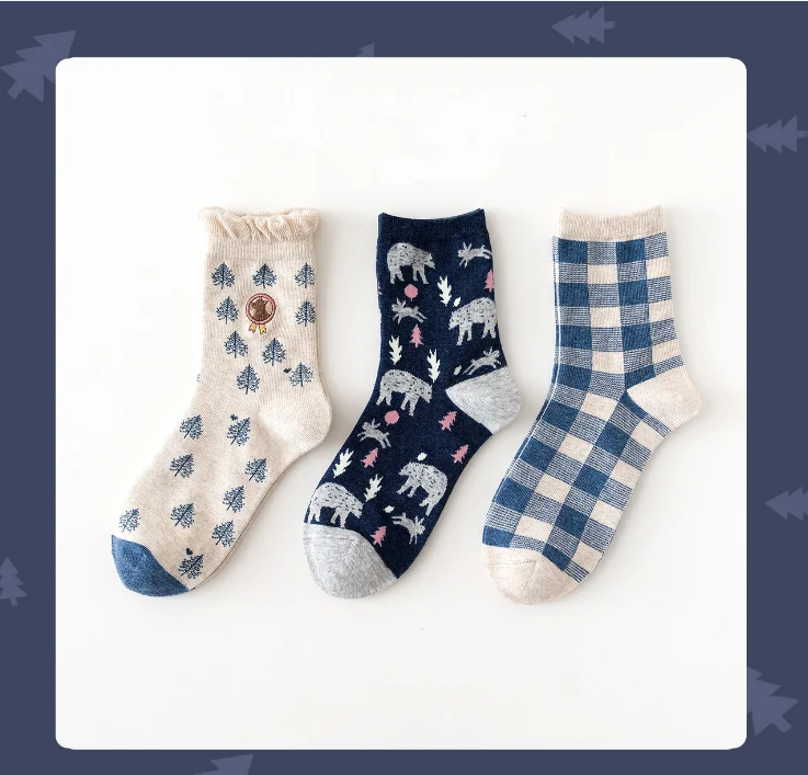 

Yishine 3PK AW2020 cute novelty design socks