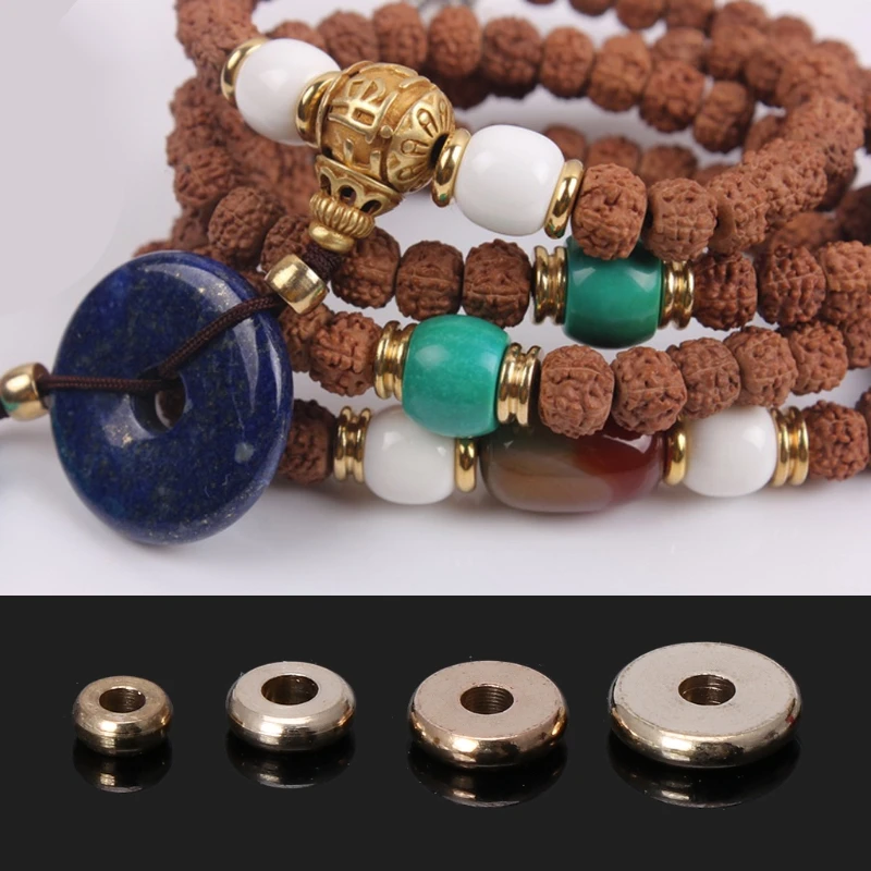 100 шт. металлические гладкие плоские разделительные диски Heishi Rondelle Beads Diy