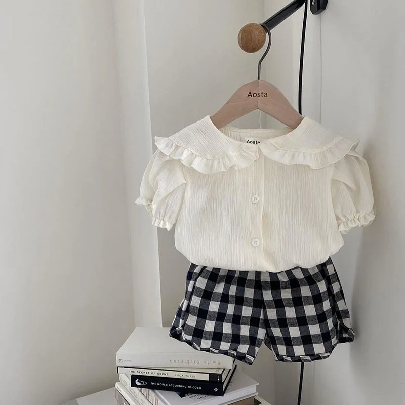 

7931 Baby Shorts Fashion All Match Kids Pants Korean Summer 2021 Baby Boy Short Pure Cotton Toddler Girl Pants 0-2T Baby Outfit