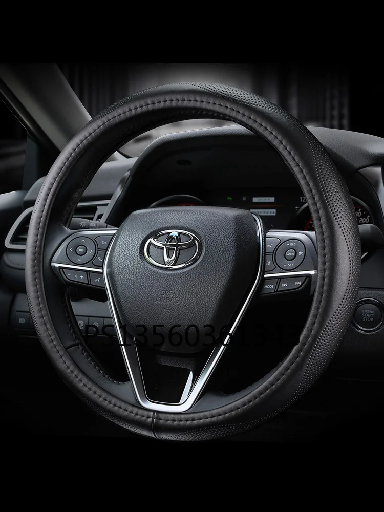 

For Toyota corolla Weilanda RAV4 Camry Avalon steering wheel cover leather car grip cover
