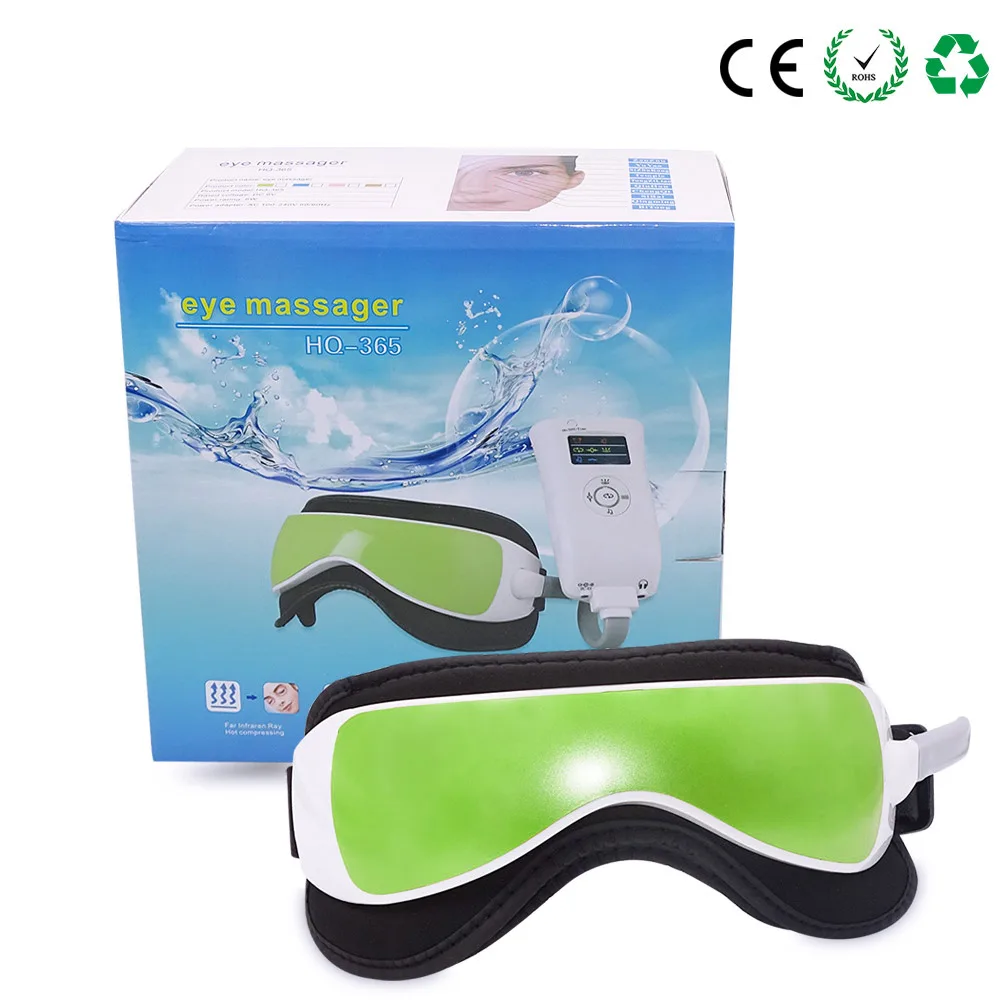 A1(Green) with box Beurha дропшиппинг массажер для глаз музыкальный Магнитный воздушный давление инфракрасный нагрев массажные очки Электрический DC прибор для ухода за глазами - Цвет: A1(Green) with box