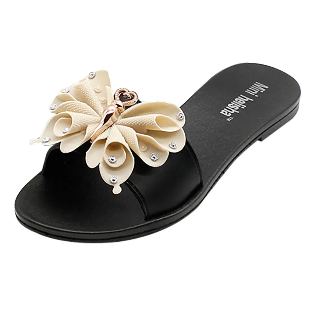 Женские модные блестящие Тапочки низкий каблук обувь женские богемные шлепанцы