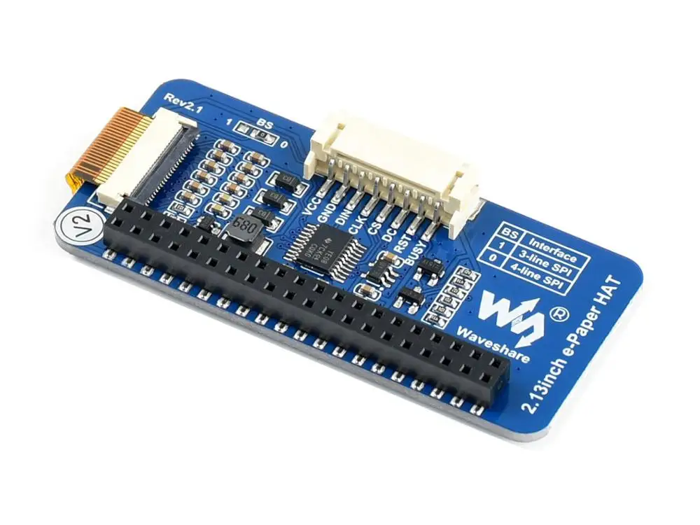 2 13 дюймовый E-Ink дисплей шляпа для Raspberry Pi разрешение 250x122 e-Paper SPI поддерживает