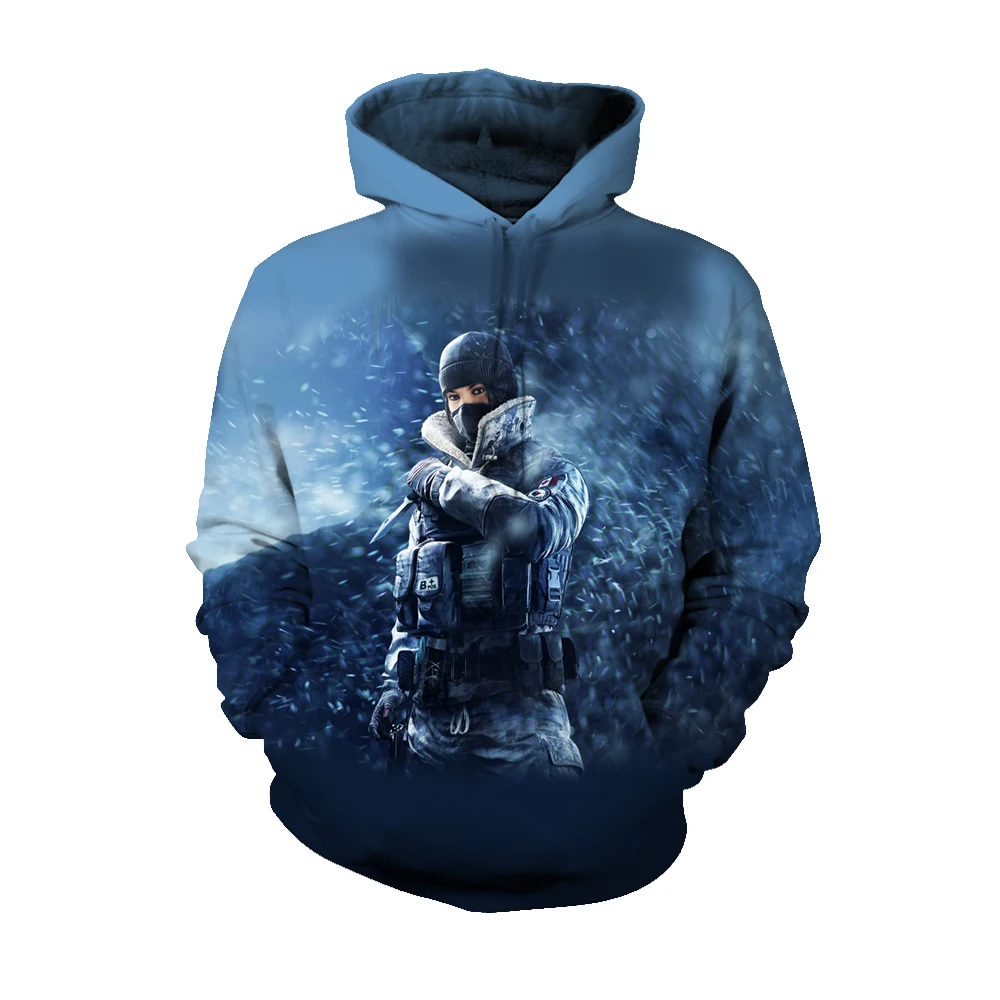Mr.Q 2109 модный бренд Rainbow Six Siege рисунок толстовка с капюшоном том Кленси & #39s одежда