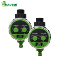 2pcs yardeen smart ball valve watering timer automatic electronic home garden system for irrigation two dial color green