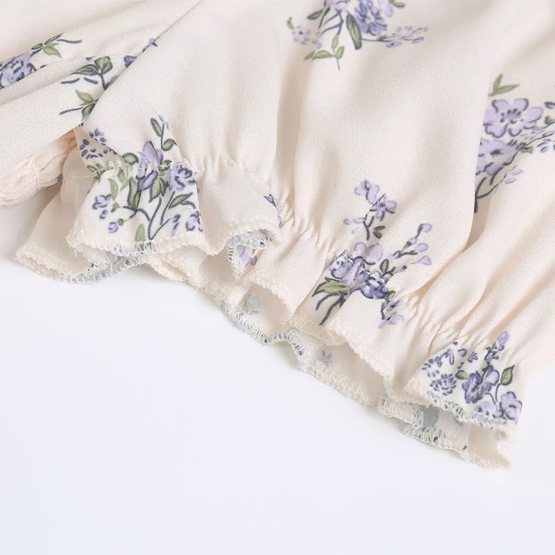 Женская летняя рубашка Повседневная Облегающая с цветочным принтом и