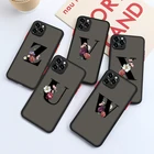 Чехол с буквами алфавита и цветами для iphone XR XS X 12 Mini Se 2020, силиконовый чехол для iphone 11 Pro Max 7 8 Plus, Прозрачный матовый чехол