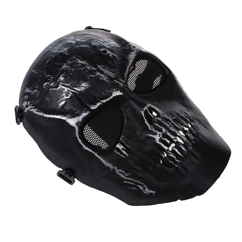 Army Skull Skeleton Airsoft Paintball BB Gun Full Face Game Protect Safe Mask - Silver Black | Дом и сад