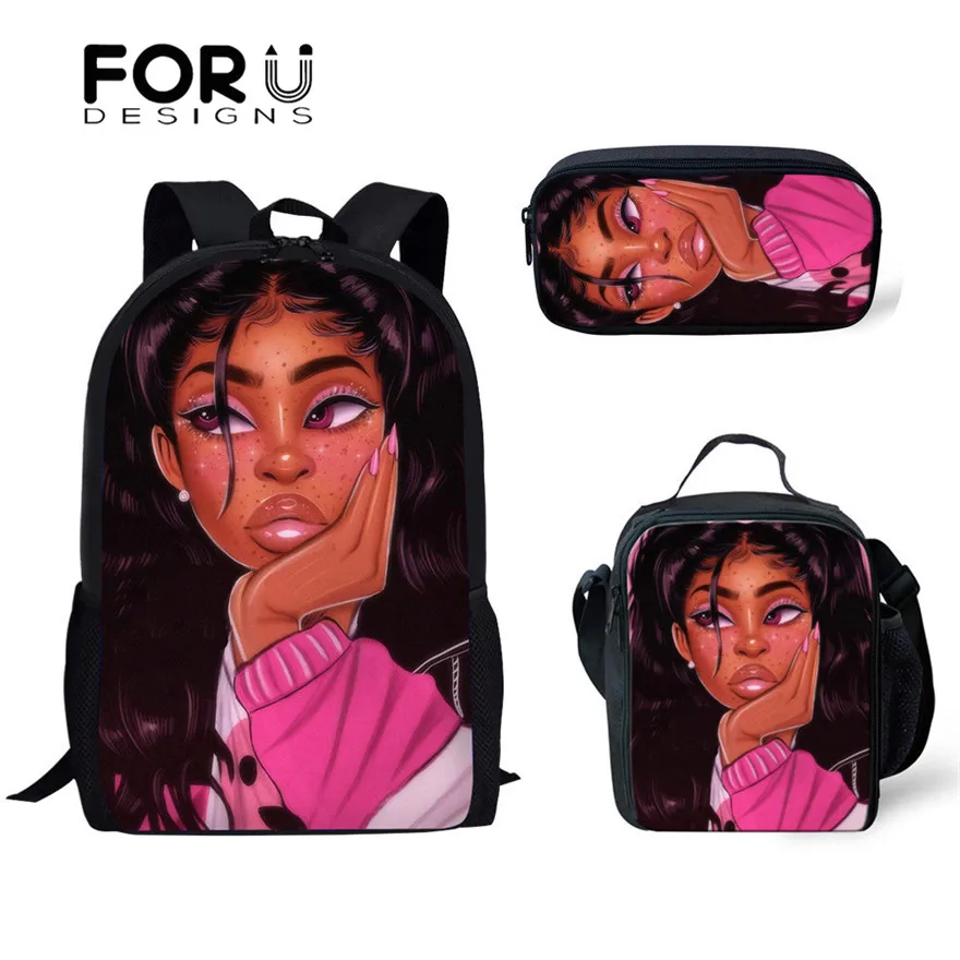 Школьная сумка для девочек-подростков FORUDESIGNS, ранцы для девочек-подростков, Детские рюкзаки, повседневные Рюкзаки с рисунком