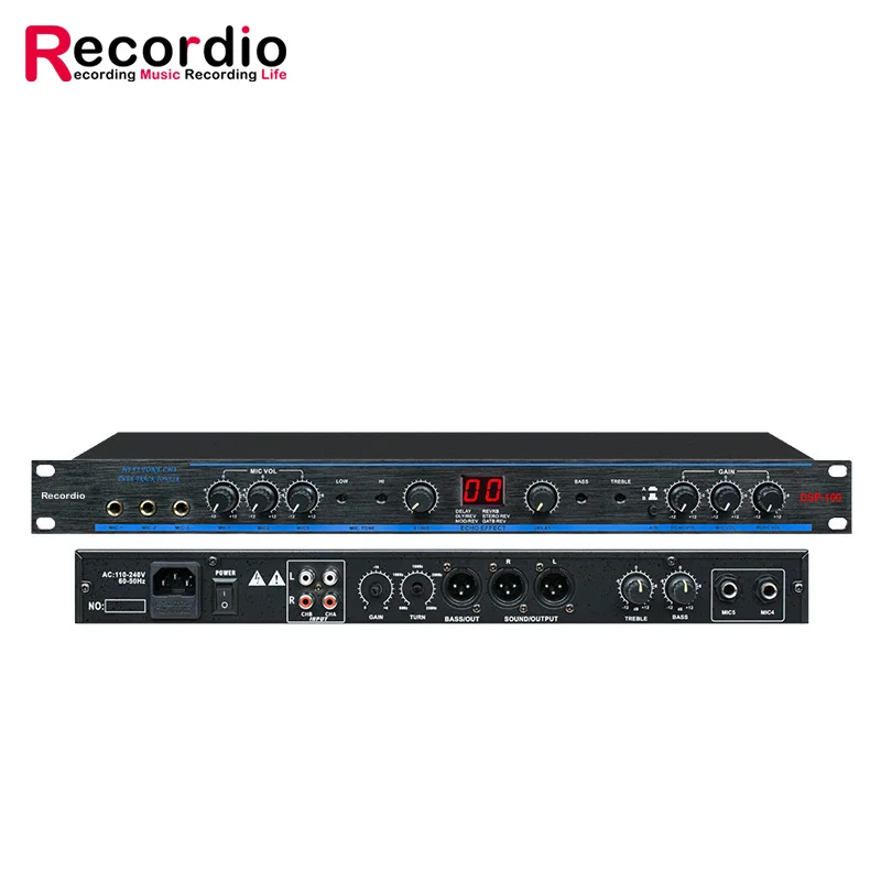 

GAX-100 DSP Professional Power Karaoke-designed Preamp With 99 Digital Reverb Effects Adjustment Loudspeaker Without Noise