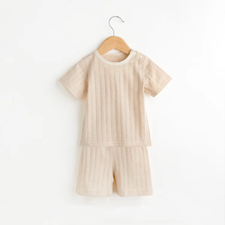 Одежда для маленьких мальчиков и девочек 2020 летний детский вязаный Топ в рубчик