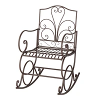 artisasset elegant outdoor leisure iron rocking chair paint 5 styles for park garden terrace patious w