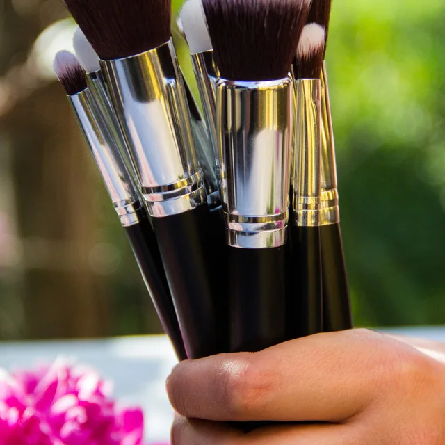 MAANGE 6-15 шт. набор кистей для макияжа Пудра Тени для век Косметика Make Up Brush с ПУ кожаный чехол Красота набор инструментов