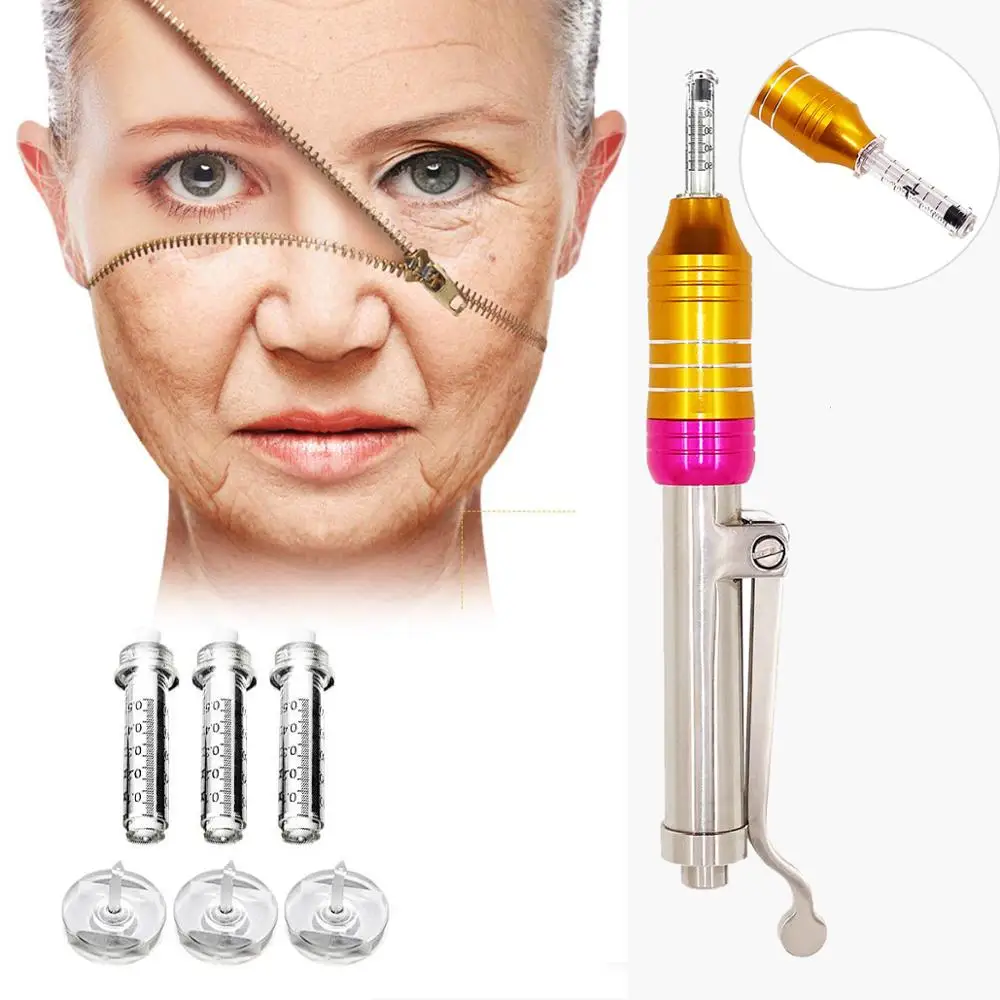 0 3 мл мезо пистолет для инъекций гиалуроновая ручка головка Золотая