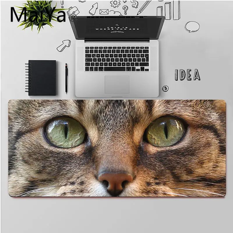 

Maiya Top Quality beautiful Cat eyes Keyboards Mat Rubber Gaming mousepad Desk Mat Free Shipping Large Mouse Pad Keyboards Mat