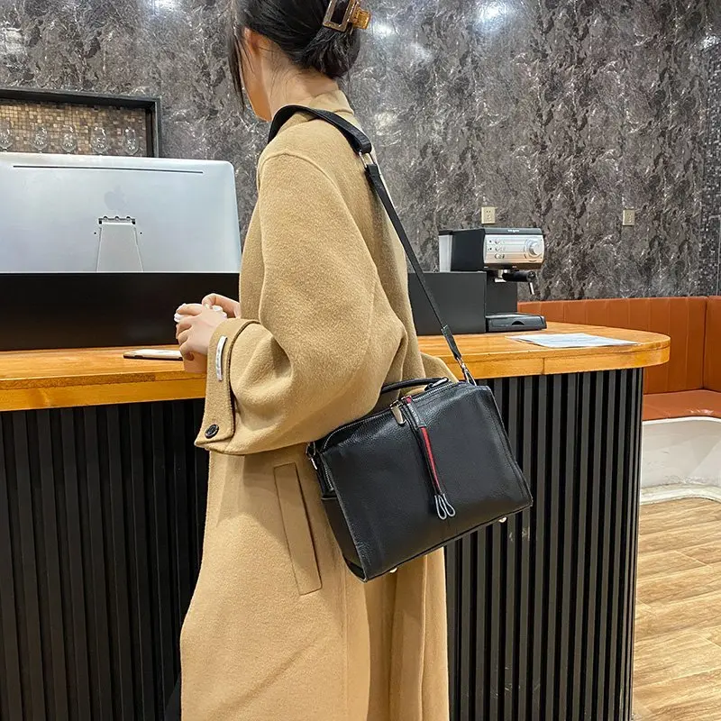 

Luxury Handbags Women Bags Designer Soft Tassel Box Bag Ladies Chic Genuine Leather Stylish Crossbody Shoulder Bag