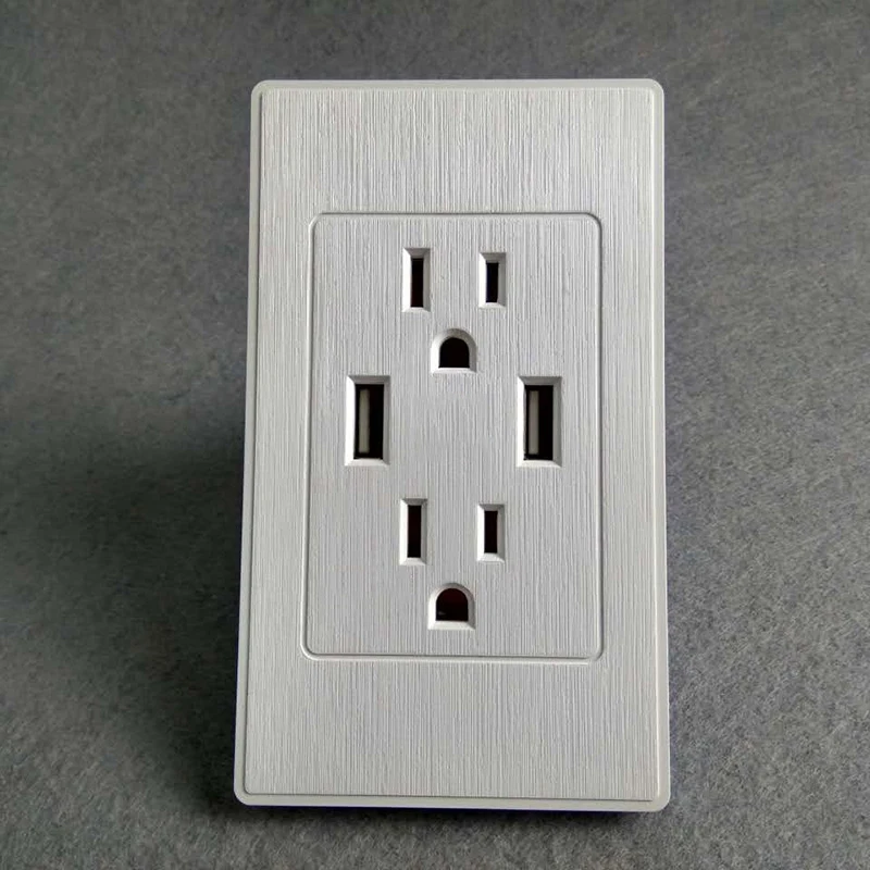 15A Ul американская двойная Usb настенная розетка американский стандарт США 2.4A