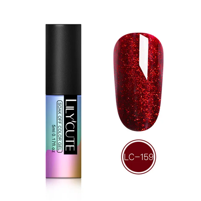 LC-159 LILYCUTE гель для нейл-арта 5 мл чистый цвет ногтей УФ светодиодный Гель-лак для Ногтей Стойкий Макарон замачиваемый лак Гель-лак для нейл-арта DIY - Цвет: LC-159