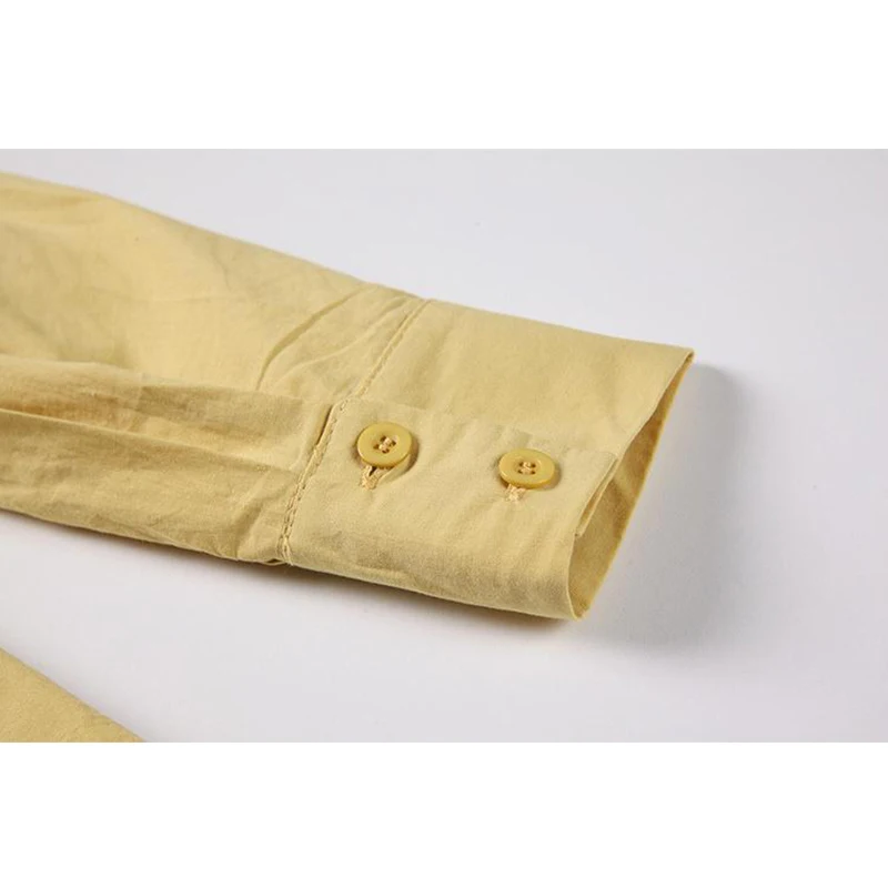 

Puff Long Sleeve Shirts Blouses Women's Single Breasted Vintage Beach Solid Tops Female 2021 Lapel Korean Chic OL Loose Blusas