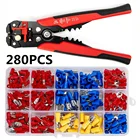 Коннектор для кабеля с нсульатированным покрытием, 280 шт., ОБЖИМНАЯ лопатка для электрических проводов, плоскогубцы, набор инструментов